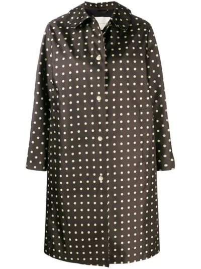 Mackintosh Fairlie Polka Dot Bonded Silk Coat | Lr-079 In Black