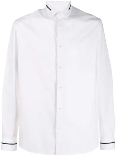 Philipp Plein Spread Collar Cowboy Shirt In White