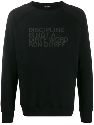Ron Dorff Discipline Print Sweatshirt In Black