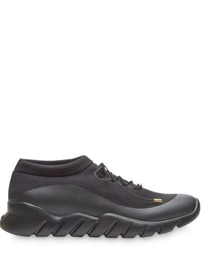 Fendi Sock Style Low-top Sneakers In Black