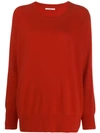 Chinti & Parker Loose Fit Cashmere Jumper In Red