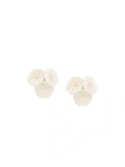 Jennifer Behr Coralia Earrings In White