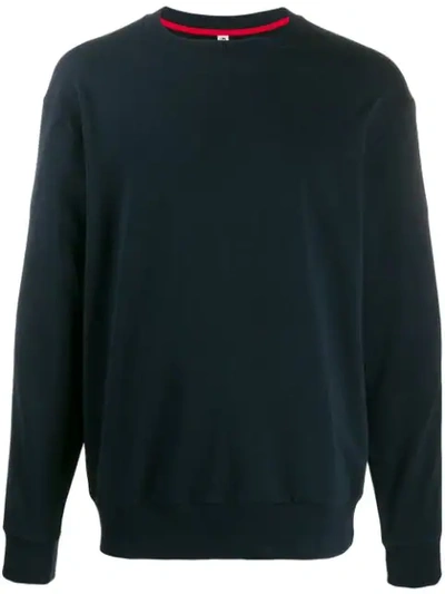 Moschino Logo Panelled Sweatshirt In Blue