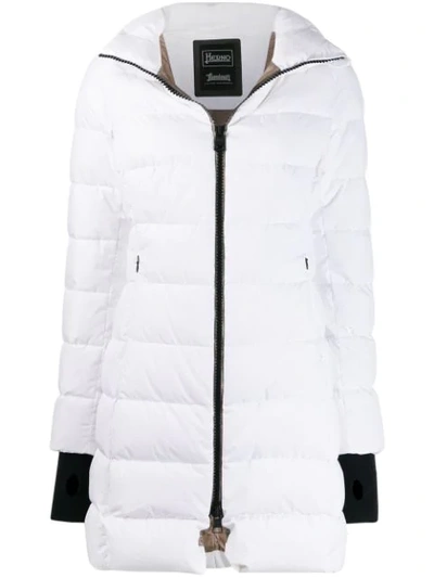 Herno Mid-length Puffer Jacket In White