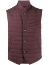 Eleventy Padded Button Gilet In 10