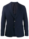 Eleventy Fitted Single-breasted Blazer In Blue