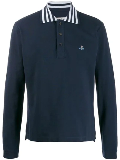 Vivienne Westwood Navy Blue Cotton Polo Shirt