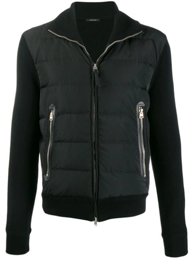 Tom Ford Padded Zip-up Jacket In Black