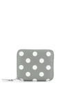 Comme Des Garçons Polka-dot Compact Wallet In Grey