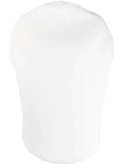 Mm6 Maison Margiela Round Padded Techno Top In White