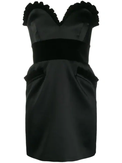 Moschino Sweetheart Neck Mini Bustier Dress In Black