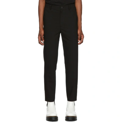 D.gnak By Kang.d Wool Blend Tapered Trousers In Bk Black