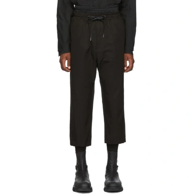 D.gnak By Kang.d Black High-rise Loose Trousers In Bk Black