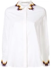 Mary Katrantzou Embroidered Fitted Shirt In White