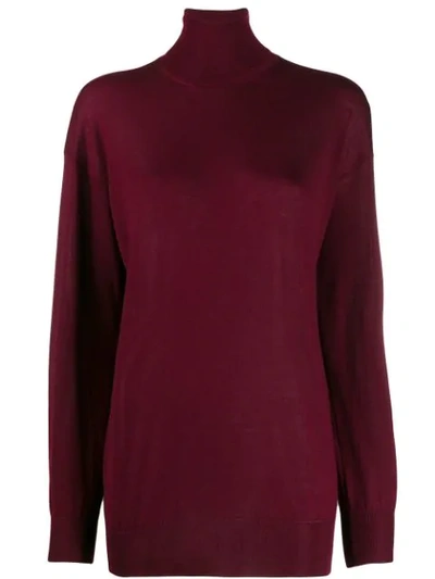 Tom Ford Turtle Neck Sweater In Red