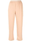 Mm6 Maison Margiela Straight Cropped Trousers In Neutrals