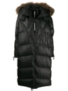 As65 Long Puffer Coat In Black