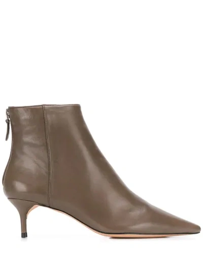 Alexandre Birman Heeled Kittie Boots In Brown