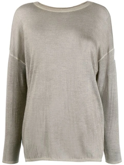 Avant Toi Fine Knit Jumper In Grey