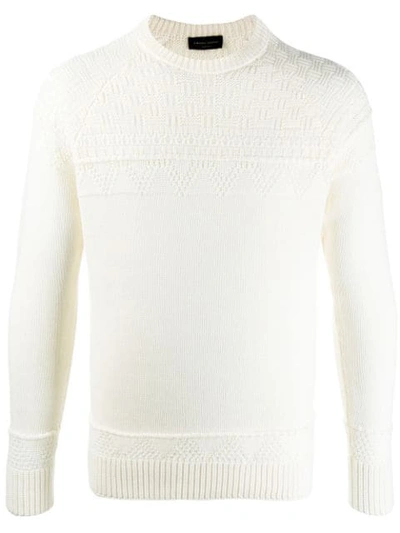 Roberto Collina Textured Knit Jumper In 02 Off White
