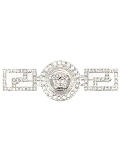 Versace Brosche Mit Medusa-motiv In Silver