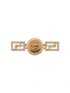 Versace Greek Motif Brooch W/ Crystals In Gold