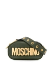 Moschino Oversized Logo Belt Bag In Green