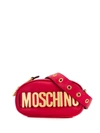 Moschino Oversized Logo Belt Bag In Red