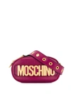 Moschino Oversized Logo Belt Bag In Purple