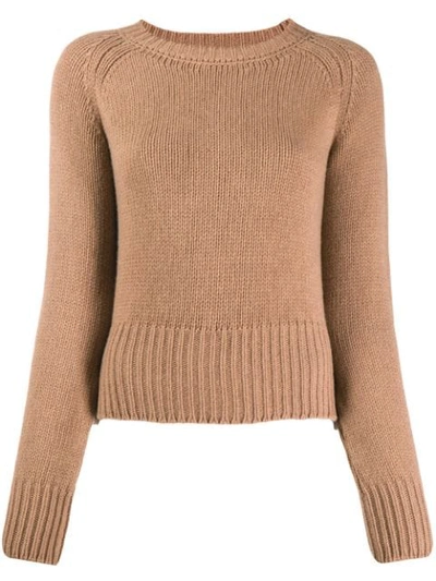 Aragona Round Neck Jumper In Brown