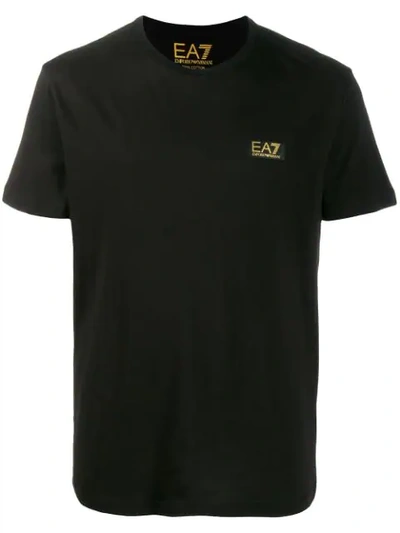 Ea7 Logo Printed T-shirt In Black