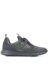 Ea7 Low Top Lace Up Sneakers In Grey