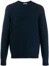 Alex Mill Knitted Long Sleeve Jumper In Blue