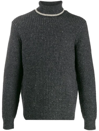 Alex Mill Roll Neck Knit Jumper In Grey