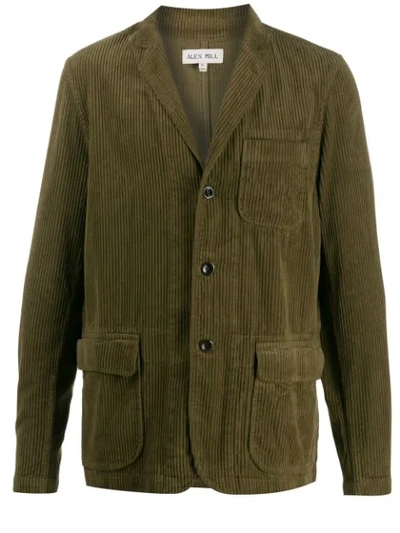 Alex Mill Single Breasted Corduroy Jacket In Green