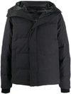 Canada Goose Hooded Puffer Coat In Blue
