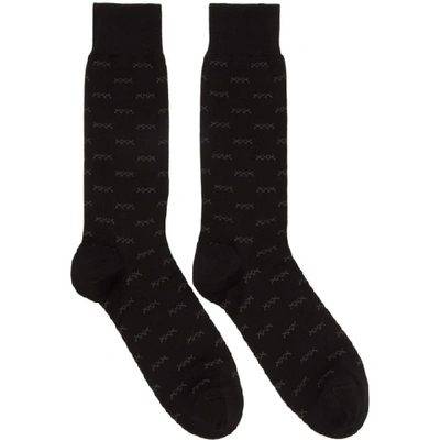 Ermenegildo Zegna Black Iconic Triple X Socks In 009 Black