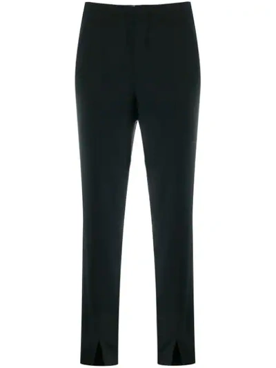Max Mara Cropped Tailored Trousers In Black