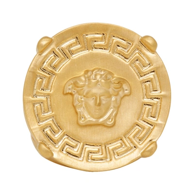 Versace Gold Round Medusa Greek Ring In D00h Gold