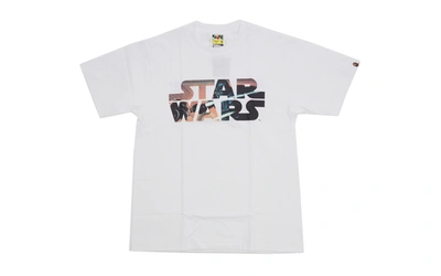 Pre-owned Bape  Star Wars Darth Vader Concept Art Tee White