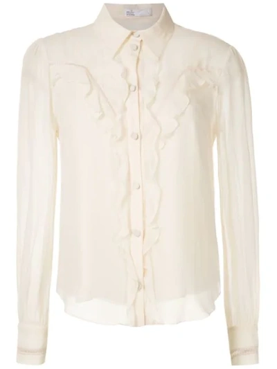 Nk Georgette West Molly Silk Shirt In 6064offcru