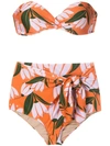 Adriana Degreas Printed Hot Pants Bikini Set In Multicolour