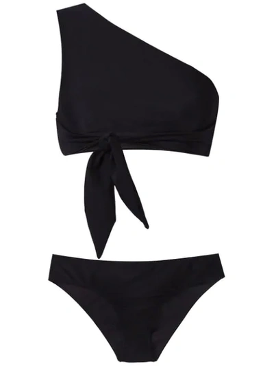 Adriana Degreas Tie Knot Bikini Set In Black
