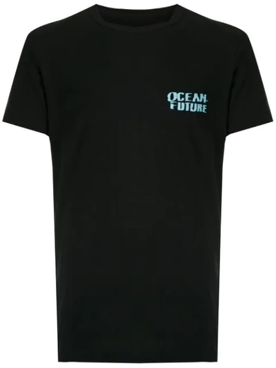 Osklen Organic Rough Ocean Future Print T-shirt In Black