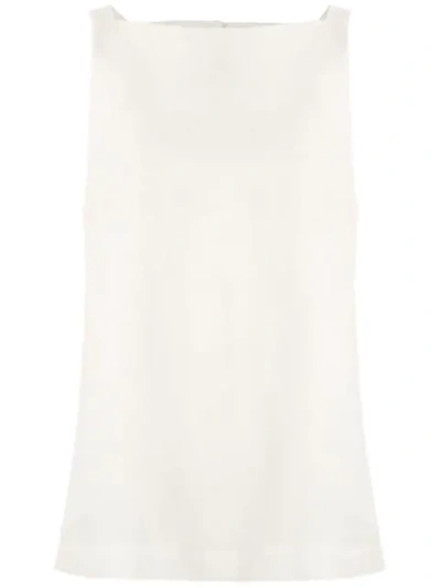 Osklen Palm Embroidered Tank In White
