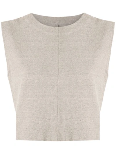 Osklen Rustic Eco Cropped Top In Neutrals