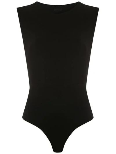 Osklen Open Side Bodysuit In Black