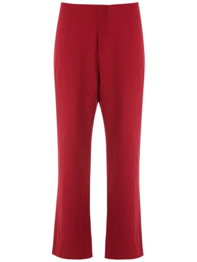 Osklen Light Rustic Flared Trousers In Red