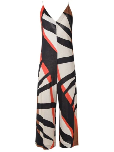 Osklen Tropical Print Jumpsuit In Neutrals