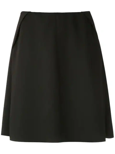 Osklen Clean Detail A-line Skirt In Black